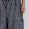 Svarta Parachute Pants i oljetvätt