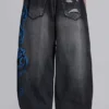 Svarta Spike Airbrush XL Colossus Jeans med hål