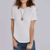 T-shirt i linne med V-ringning