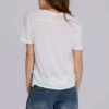 T-shirt i linne med V-ringning