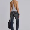 Tori slitna bootcut-Jeans i spets med låg midja