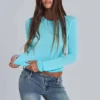 Turquoise Mist långärmad topp