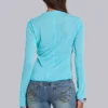 Turquoise Mist långärmad topp