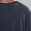 Tvättad svart kort Moth-T-shirt