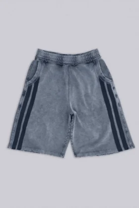 Tvättade grå sportiga randiga Monster Joggers