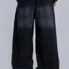 Tvättade svarta Colossus Jeans