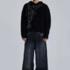 Tvättade svarta Colossus Jeans