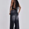 Tvättade svarta Colossus Jeans