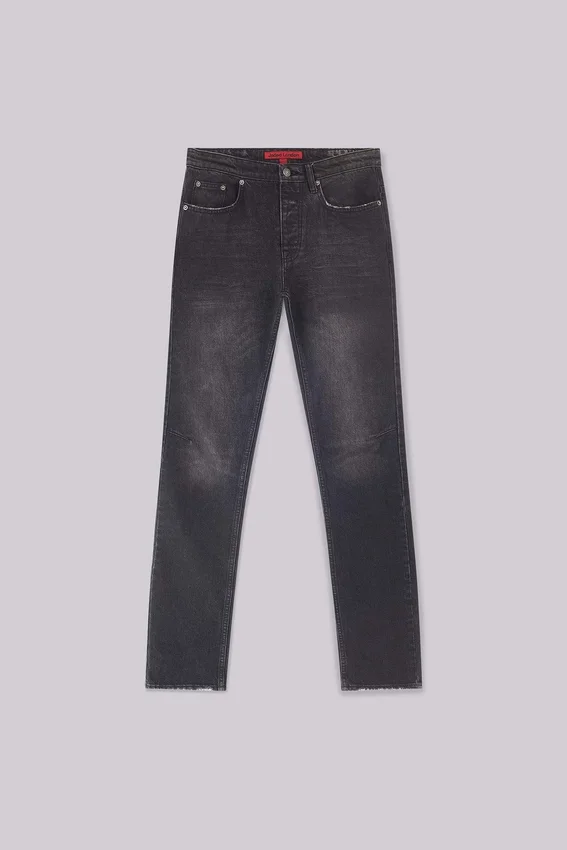 Tvättade svarta Drain-Jeans
