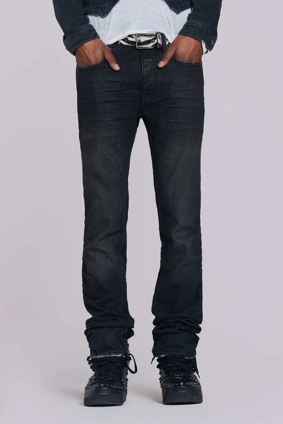 Tvättade svarta Drain-Jeans