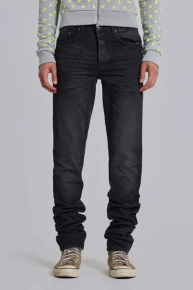 Tvättade svarta Drain-Jeans