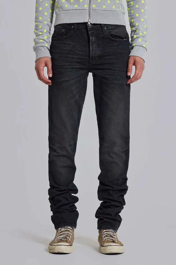 Tvättade svarta Drain-Jeans