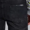 Tvättade svarta Drain-Jeans