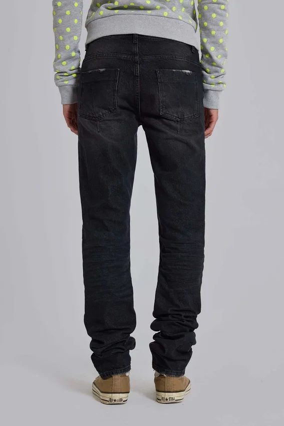 Tvättade svarta Drain-Jeans