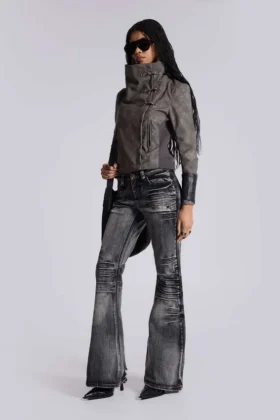 Tvättade svarta Drift-jeans med bootcut