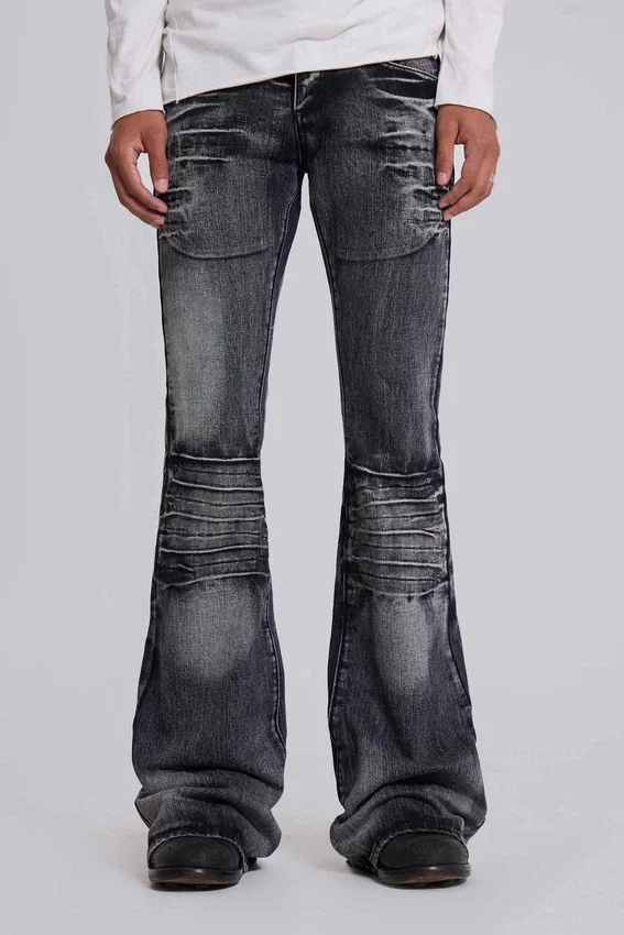Tvättade svarta Drift-jeans med bootcut