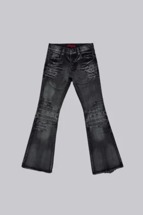 Tvättade svarta Drift-jeans med bootcut