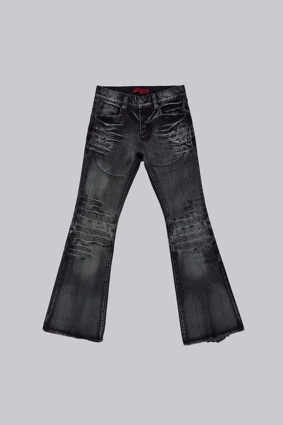 Tvättade svarta Drift-jeans med bootcut
