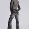 Tvättade svarta Drift-jeans med bootcut