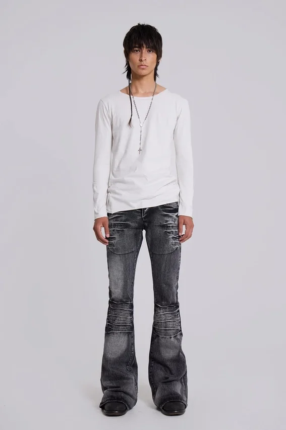 Tvättade svarta Drift-jeans med bootcut