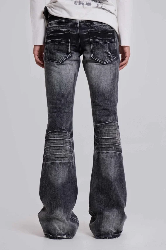 Tvättade svarta Drift-jeans med bootcut