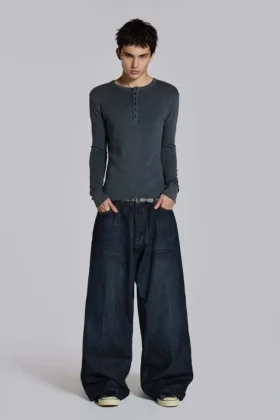Veckade indigo XL Colossus Jeans