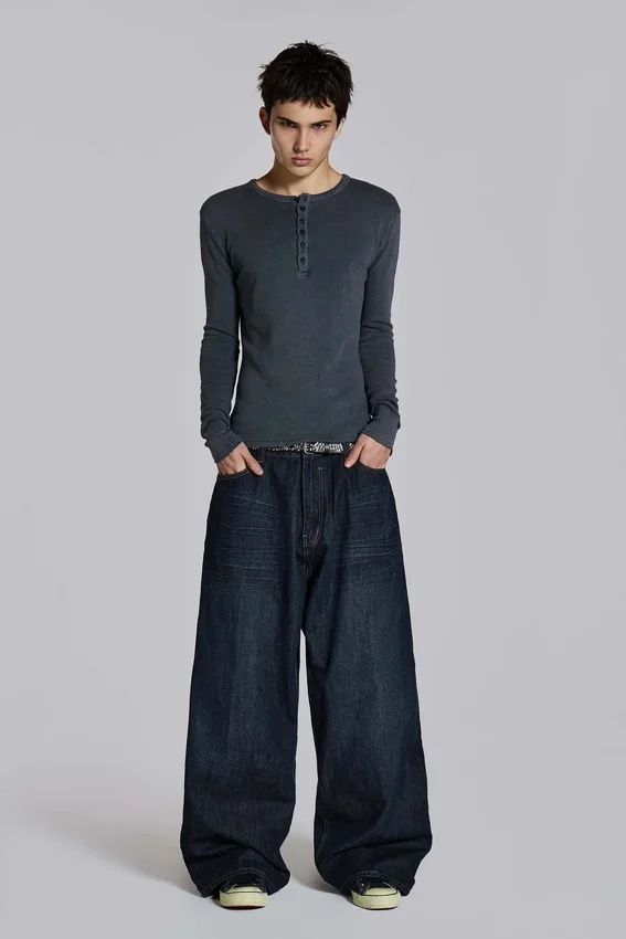 Veckade indigo XL Colossus Jeans