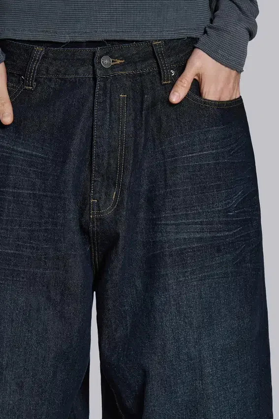 Veckade indigo XL Colossus Jeans