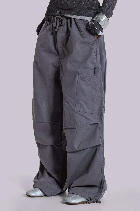Vintage grå Parachute Cargo-byxor