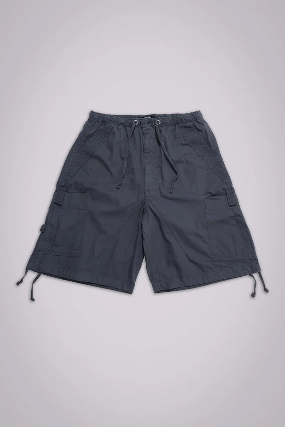 Vintage Grey Parachute Cargo shorts