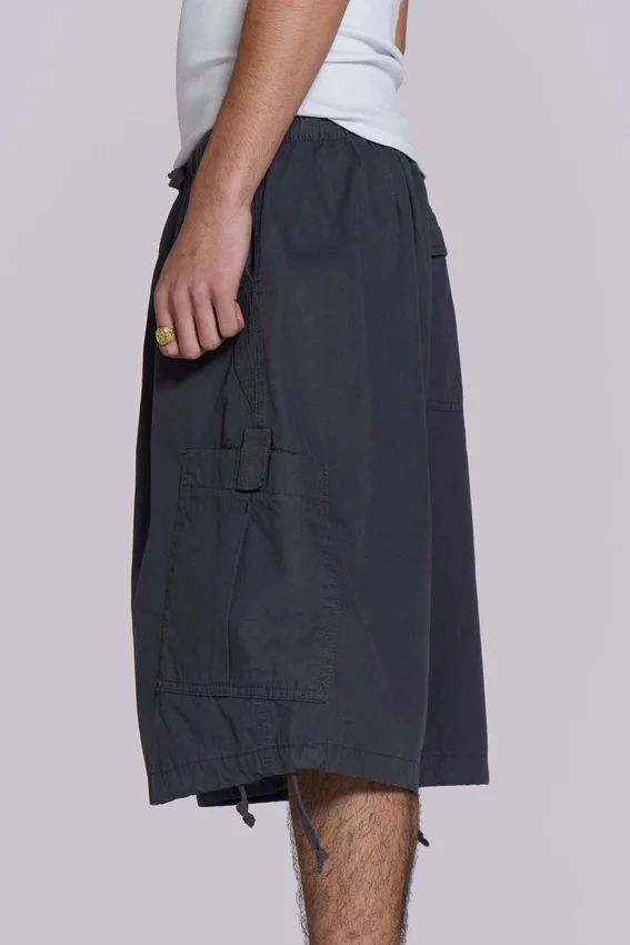 Vintage Grey Parachute Cargo shorts