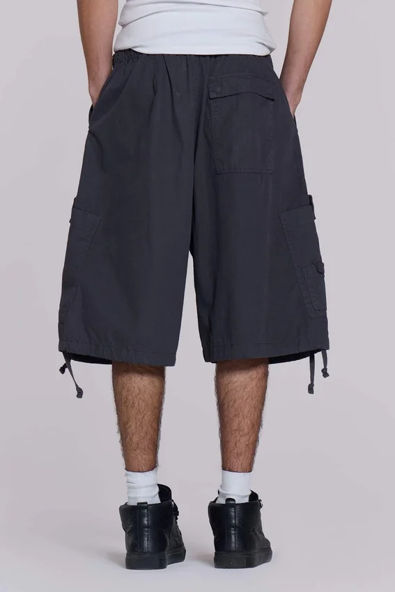 Vintage Grey Parachute Cargo shorts