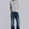 Vintage-tvättade Jude Bootcut-jeans med utsvängda ben