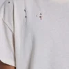 Vit kort T-shirt med fjärilsmotiv