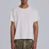 Vit kort T-shirt med fjärilsmotiv