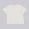 Vit kort T-shirt med fjärilsmotiv