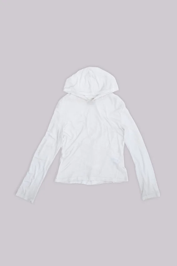 Vit melerad Mist-hoodie