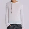 Vit melerad Mist-hoodie