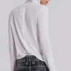 Vit melerad Mist-hoodie