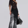 Tvättade svarta Drift-jeans med bootcut