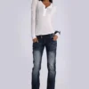 White Haze Henley-toppar