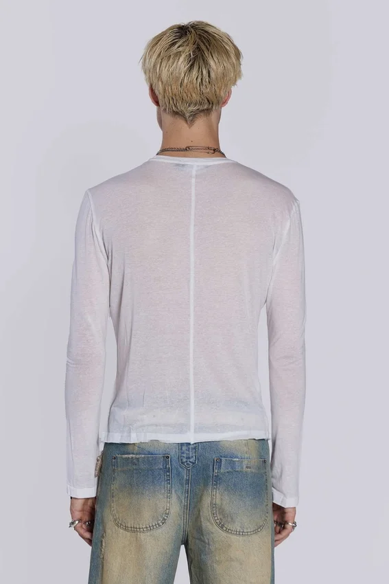 White Mist långärmad topp