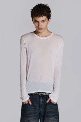 White Mist långärmad topp