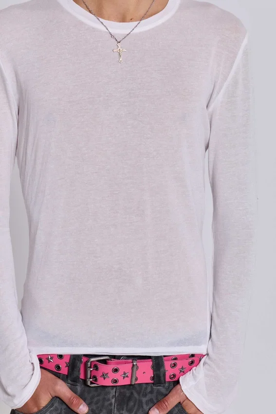 White Mist långärmad topp