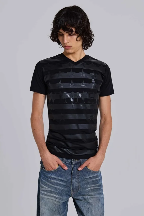 Winner T-shirt med V-ringning