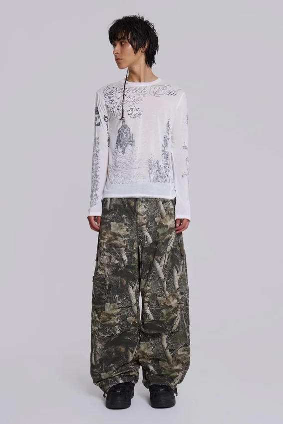 Woodland Camo Parachute Pants