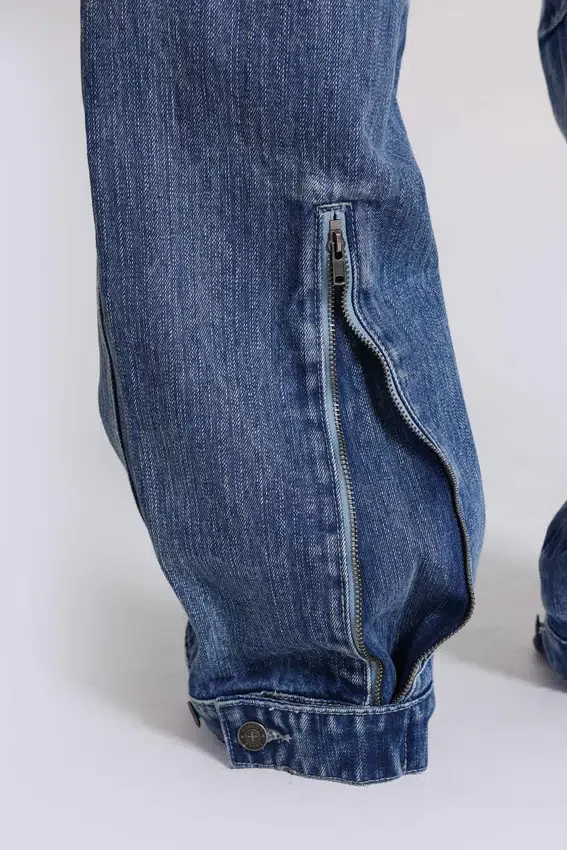Zae baggy-Jeans med paneler och låg midja