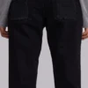 Zain slitna bootcut-Jeans i svart