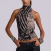 Zebra Zene rygglös topp